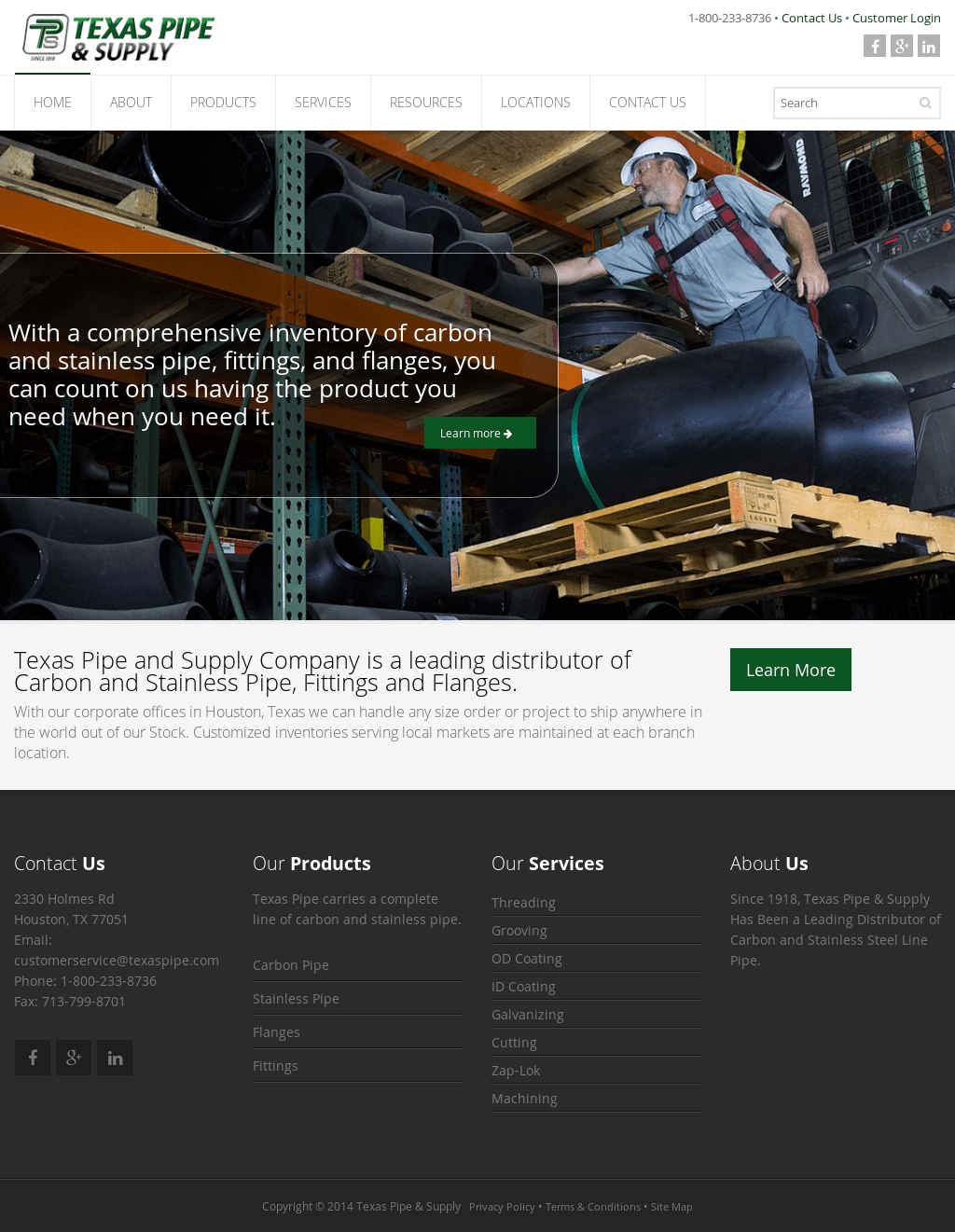 Texas Pipe and Supply Competitors, Revenue and Employees Company