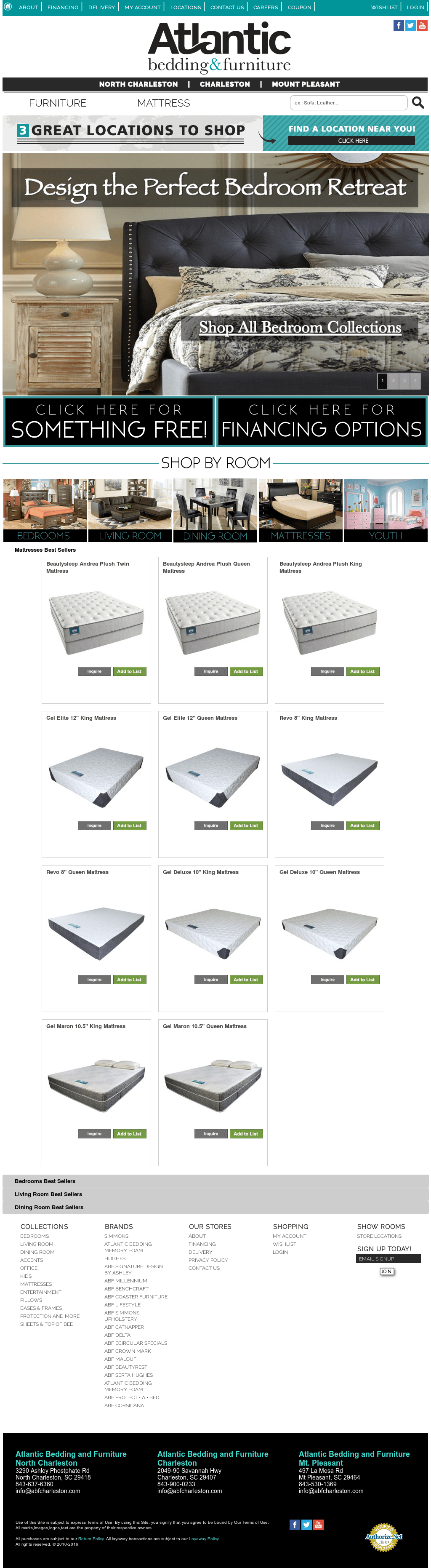 Atlantic Bedding And Furniture Charleston Sc Bed With Built In Closet