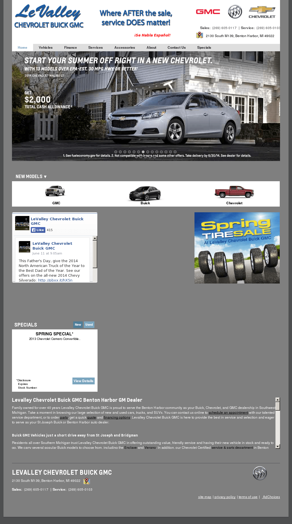 Levalley Chevrolet Buick Gmc 2130 M 139 Benton Harbor Mi 49022