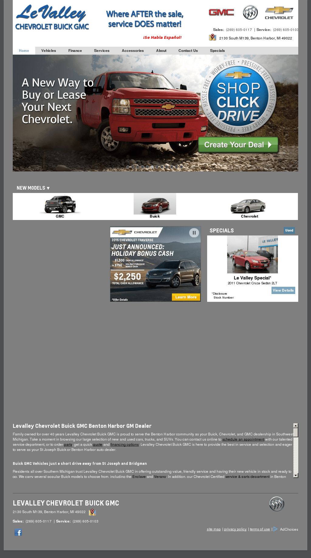 Levalley Chevrolet Buick Gmc 2130 M 139 Benton Harbor Mi 49022
