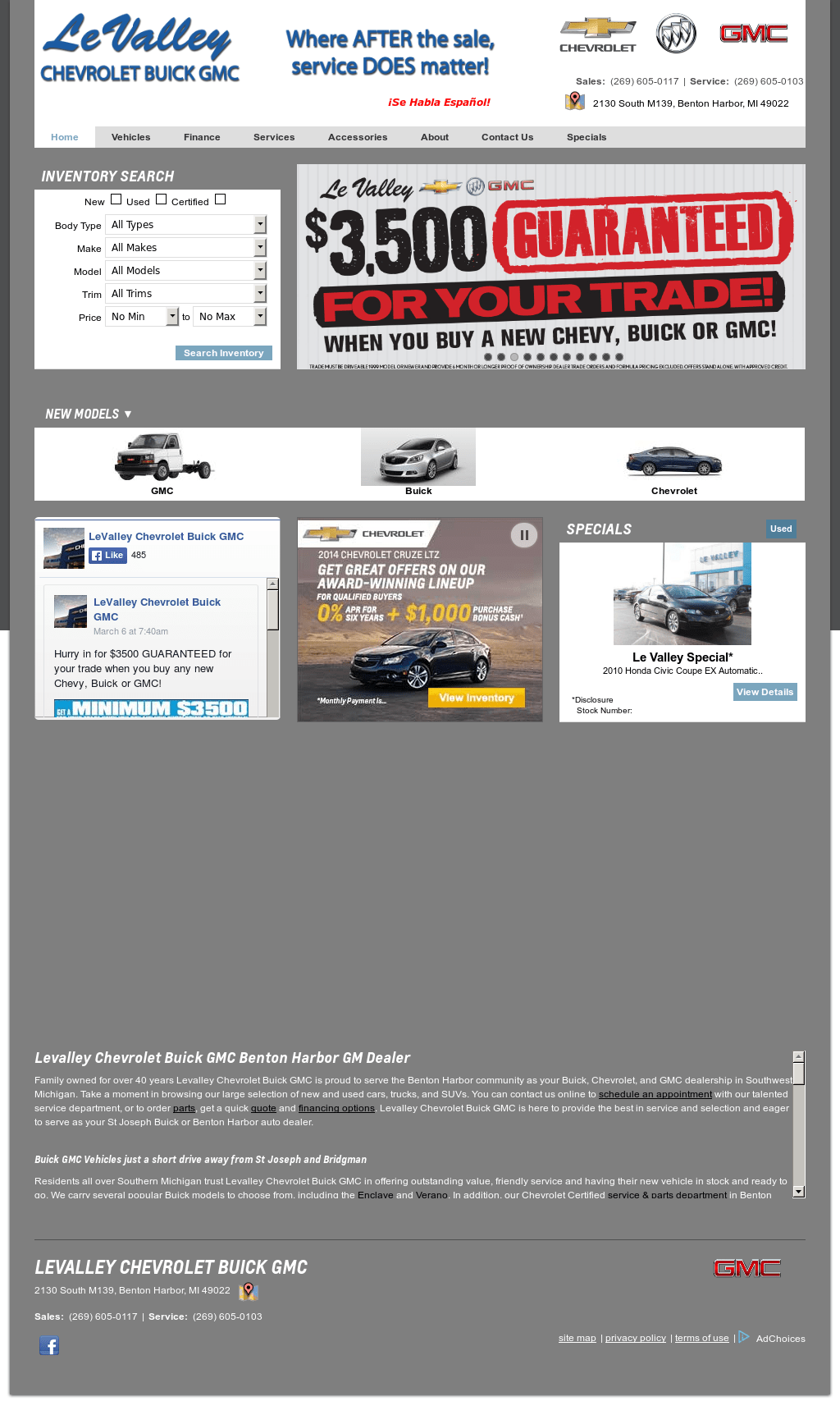 Levalley Chevrolet Buick Gmc 2130 M 139 Benton Harbor Mi 49022