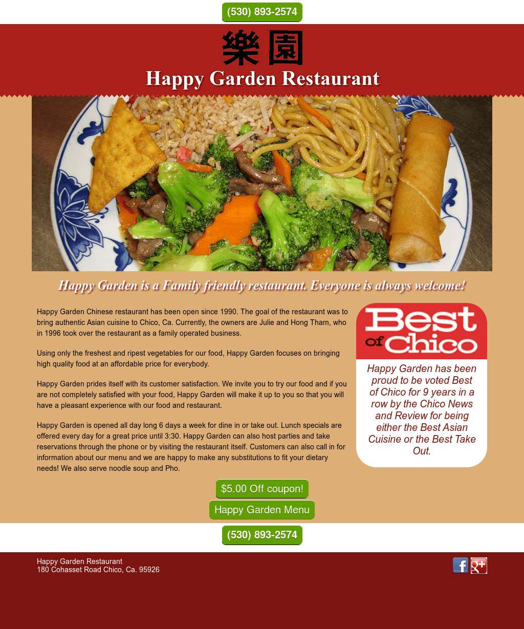 Happy Garden Restaurant Chico Happy Garden Restaurant Chico 180