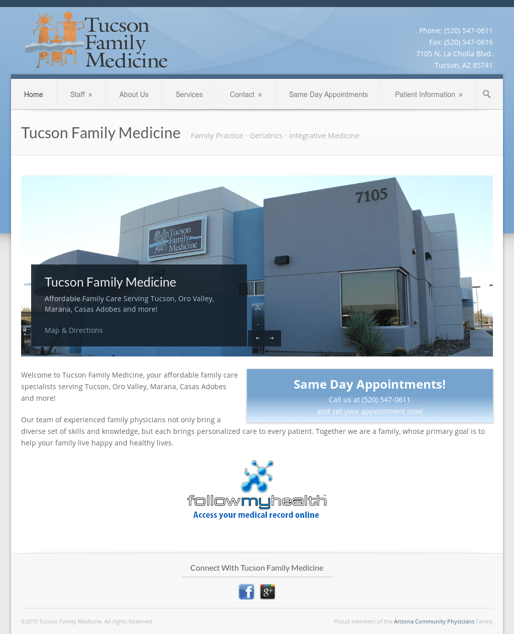 Tucson Family Medicine Hours MedicineWalls