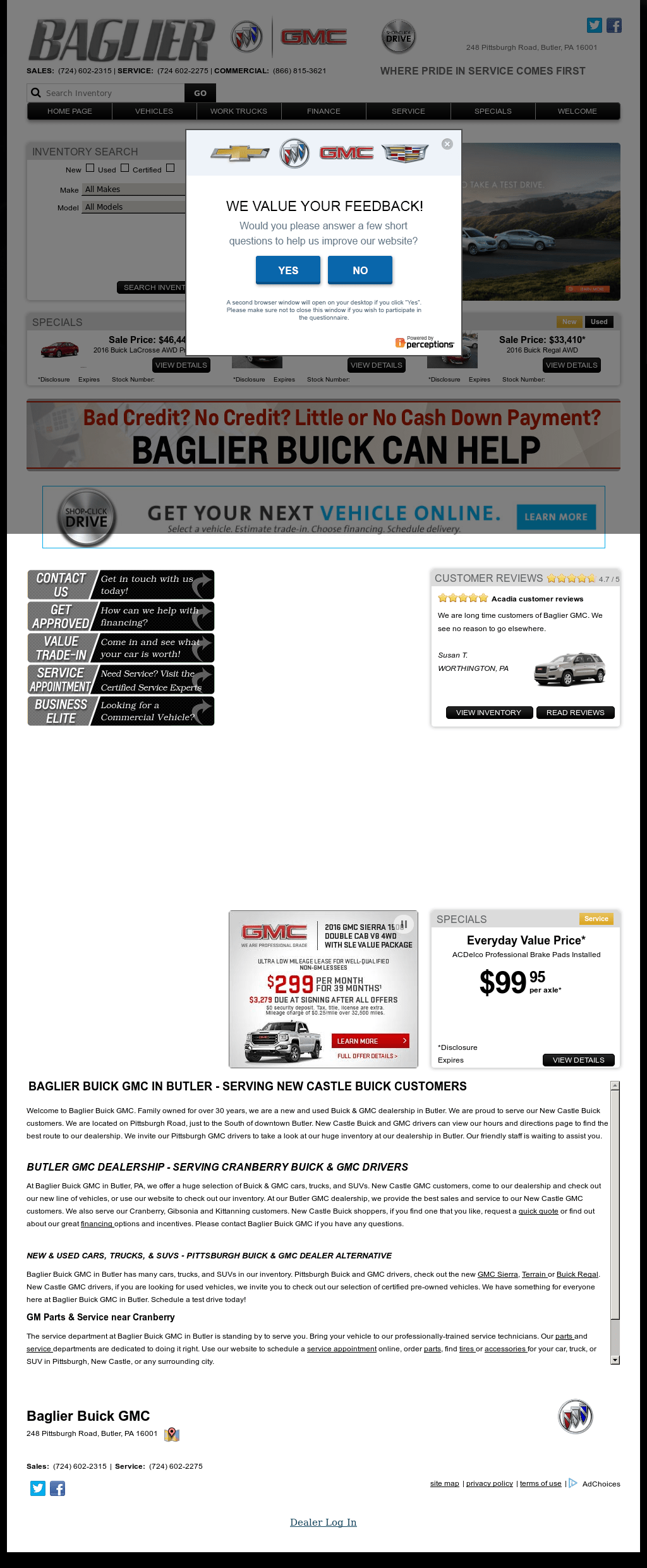 Baglier Buick Gmc Butler Pa 16001 Seananon Jopower