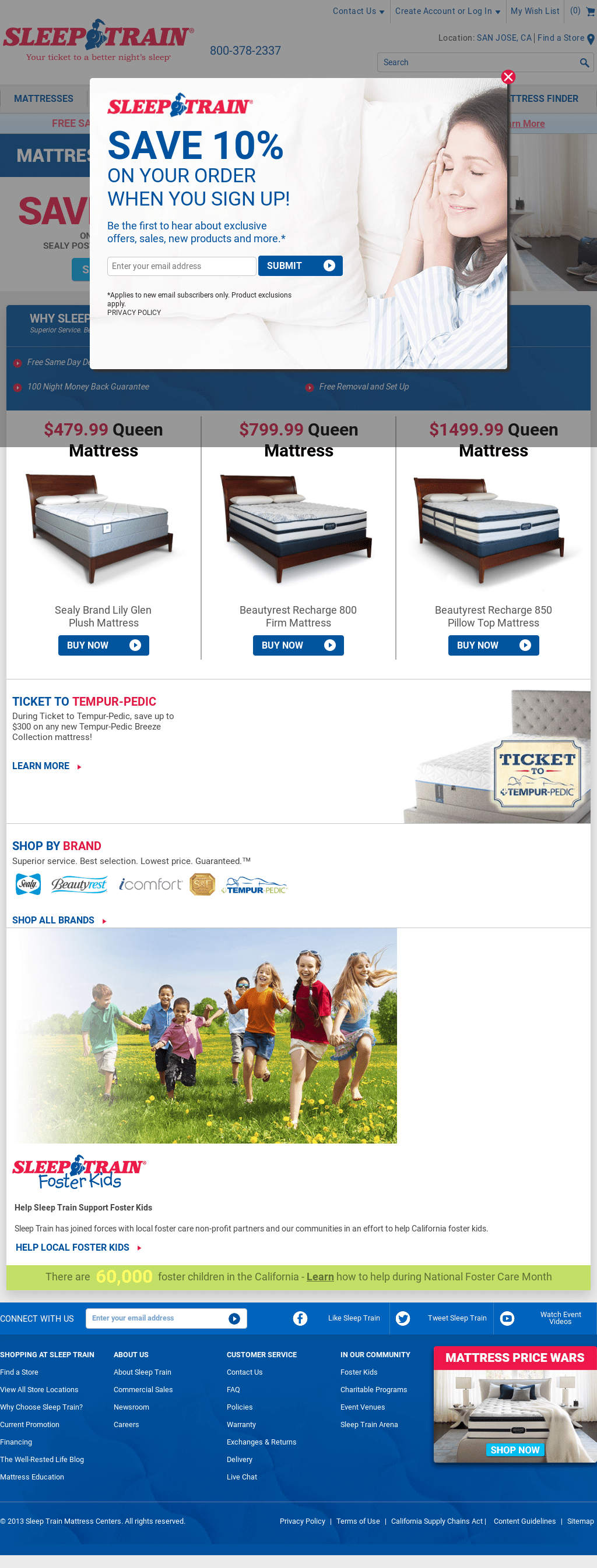 Sleep Train Mattress / Sleep Train Mattress Center Palo Alto California