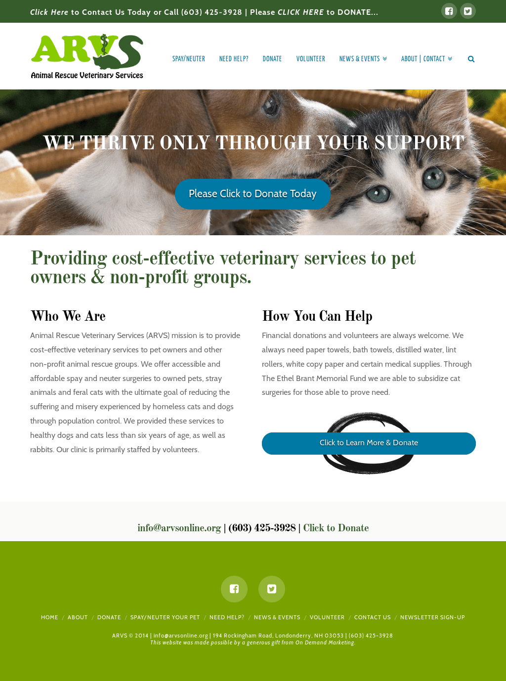 Animal Rescue Veterinary Services Londonderry Nh 03053 CAR INSURANCE