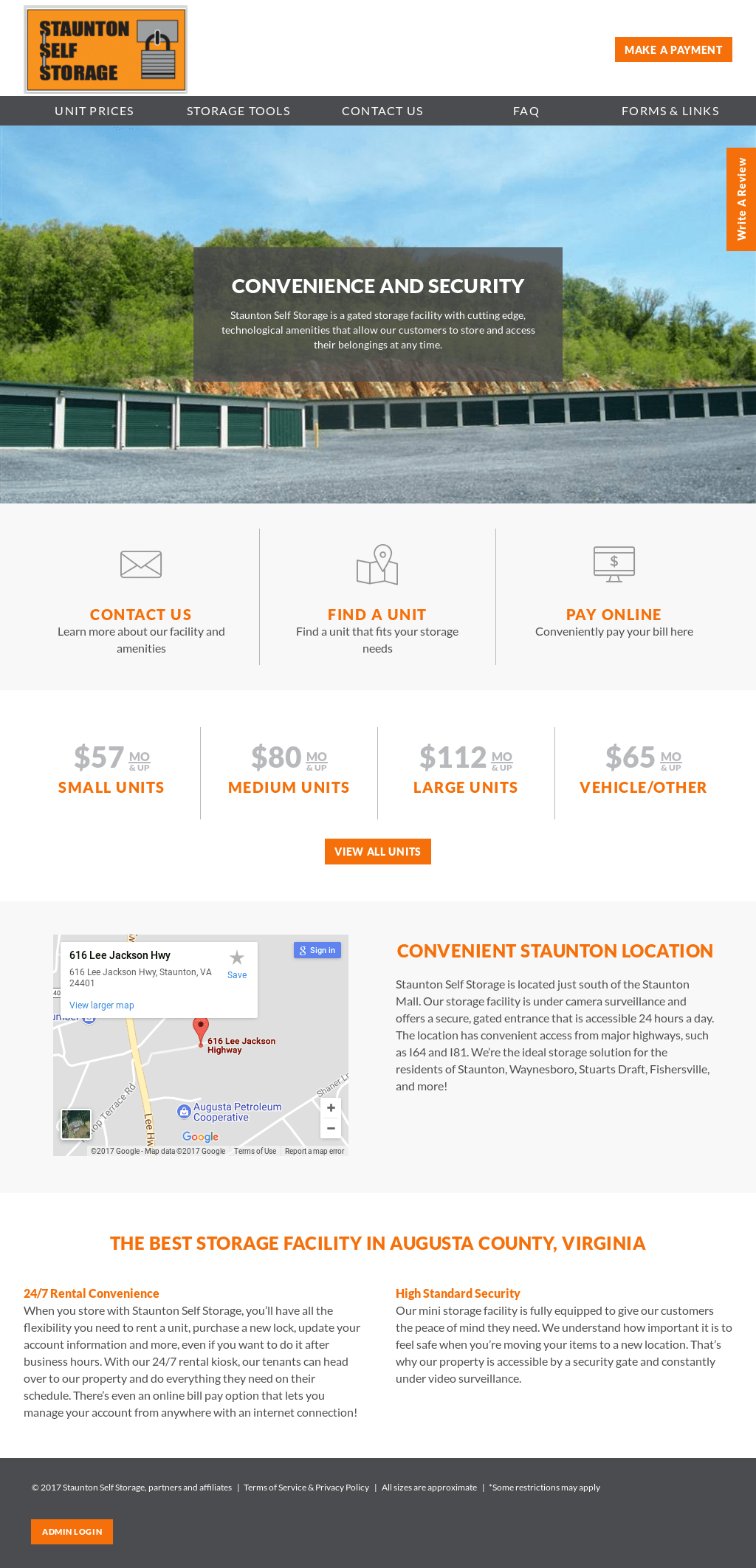 Staunton Self Storage Dandk Organizer