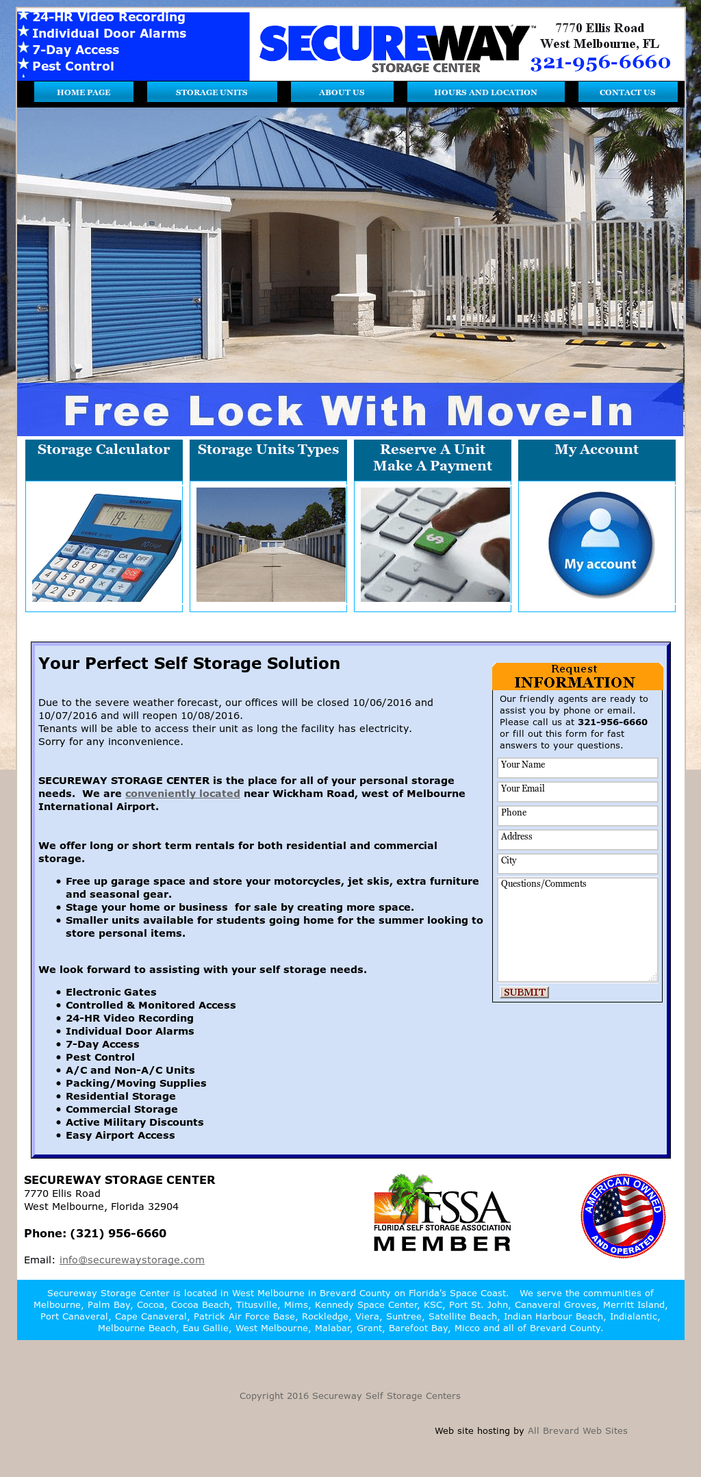 Secureway Self Storage Melbourne Fl 32904 Dandk Organizer