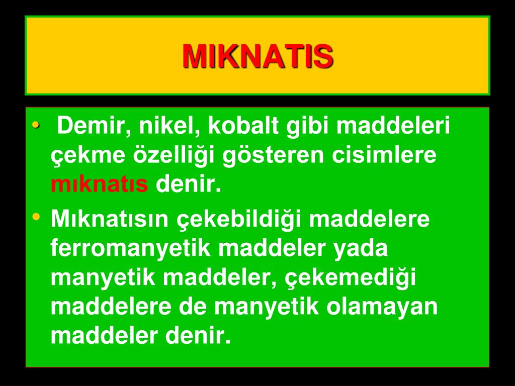 PPT MANYETİZMA PowerPoint Presentation, free download ID3604635