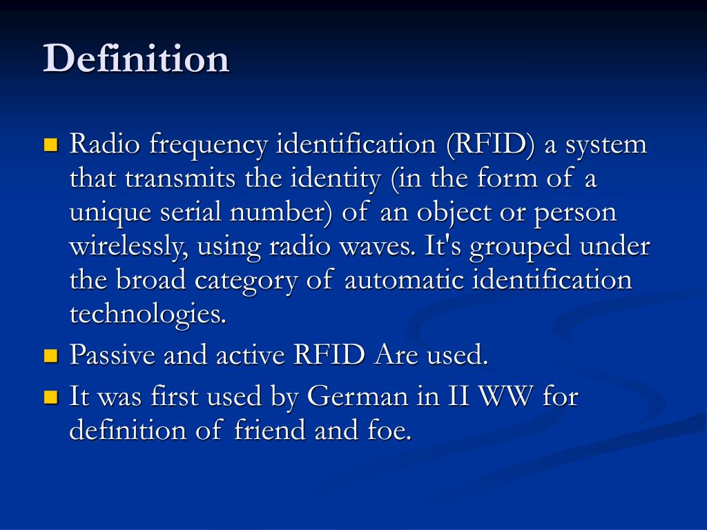 PPT RFID PowerPoint Presentation, free download ID3605874