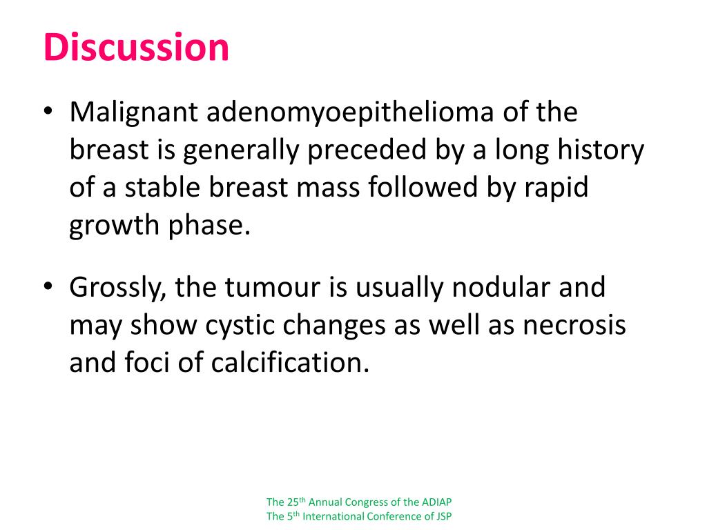 PPT Malignant Adenomyoepithelioma of the Breast with Lymph Node Metastasis PowerPoint
