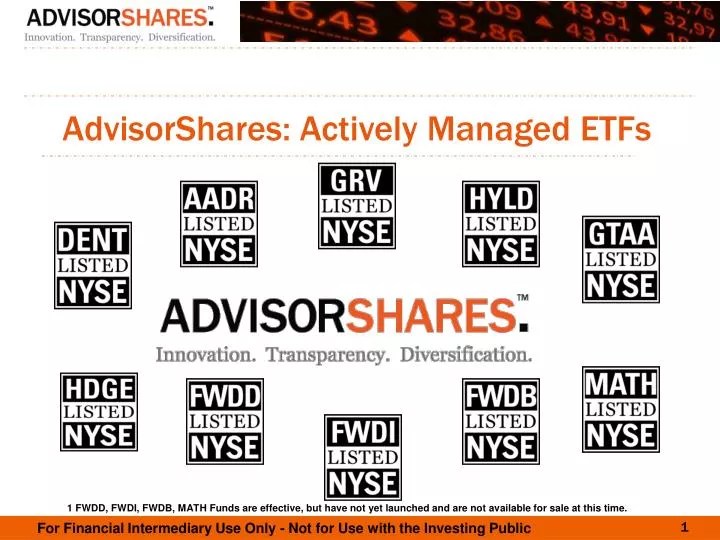 PPT AdvisorShares Actively Managed ETFs PowerPoint Presentation
