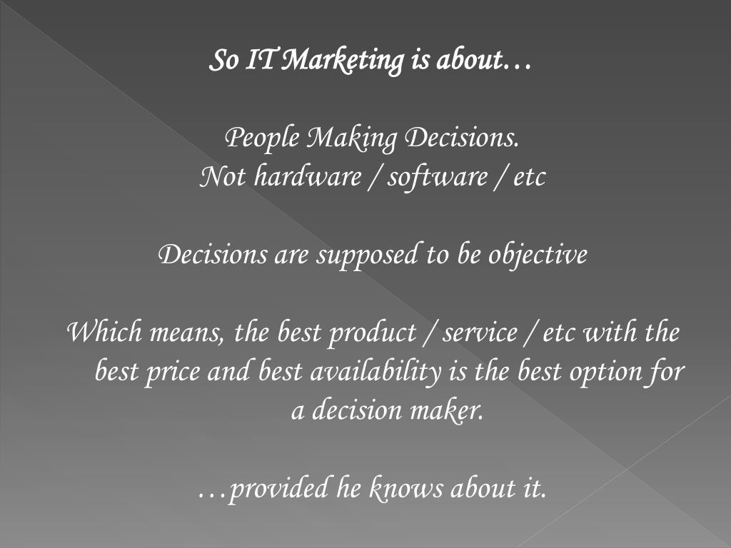 PPT Information Technology Marketing PowerPoint Presentation, free