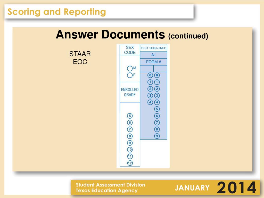 PPT Answer Documents STAAR and STAAR Spanish — one combined answer
