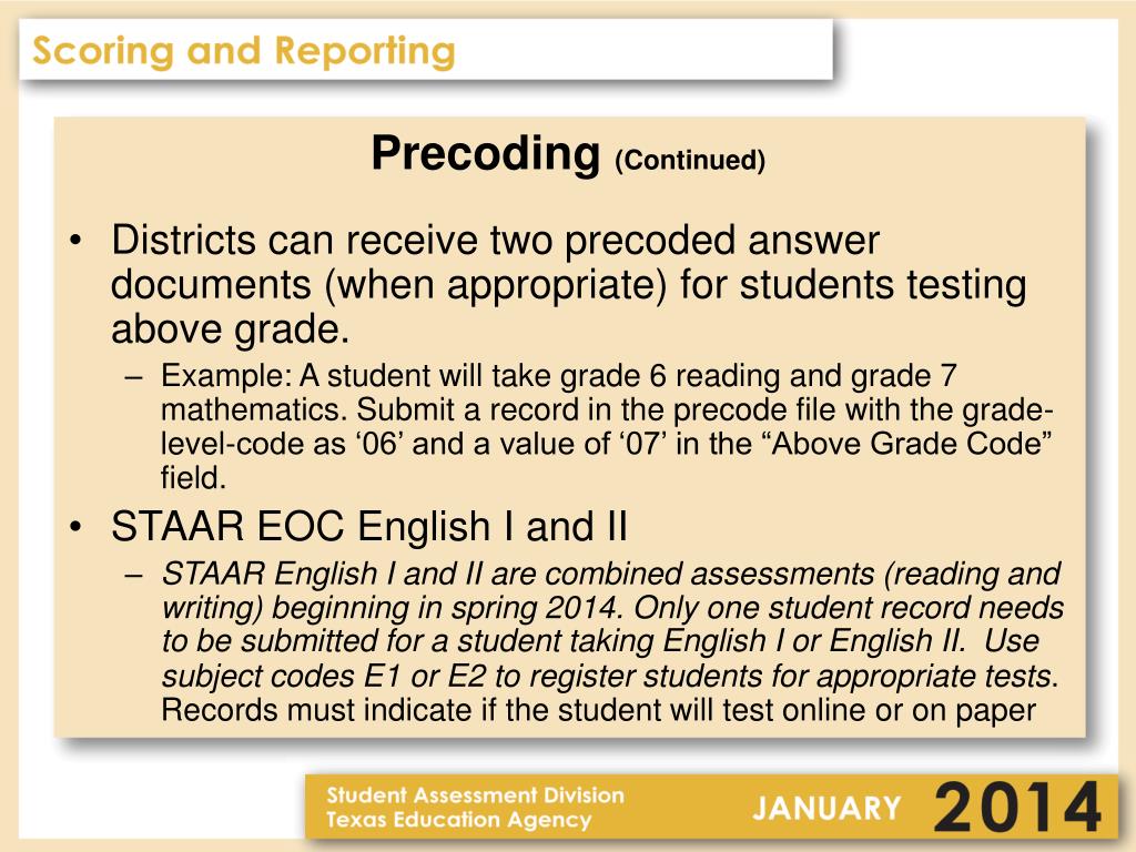 PPT Answer Documents STAAR and STAAR Spanish — one combined answer