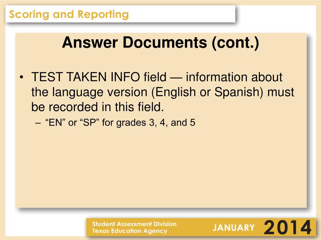 PPT Answer Documents STAAR and STAAR Spanish — one combined answer