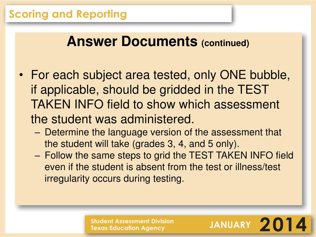 PPT Answer Documents STAAR and STAAR Spanish — one combined answer
