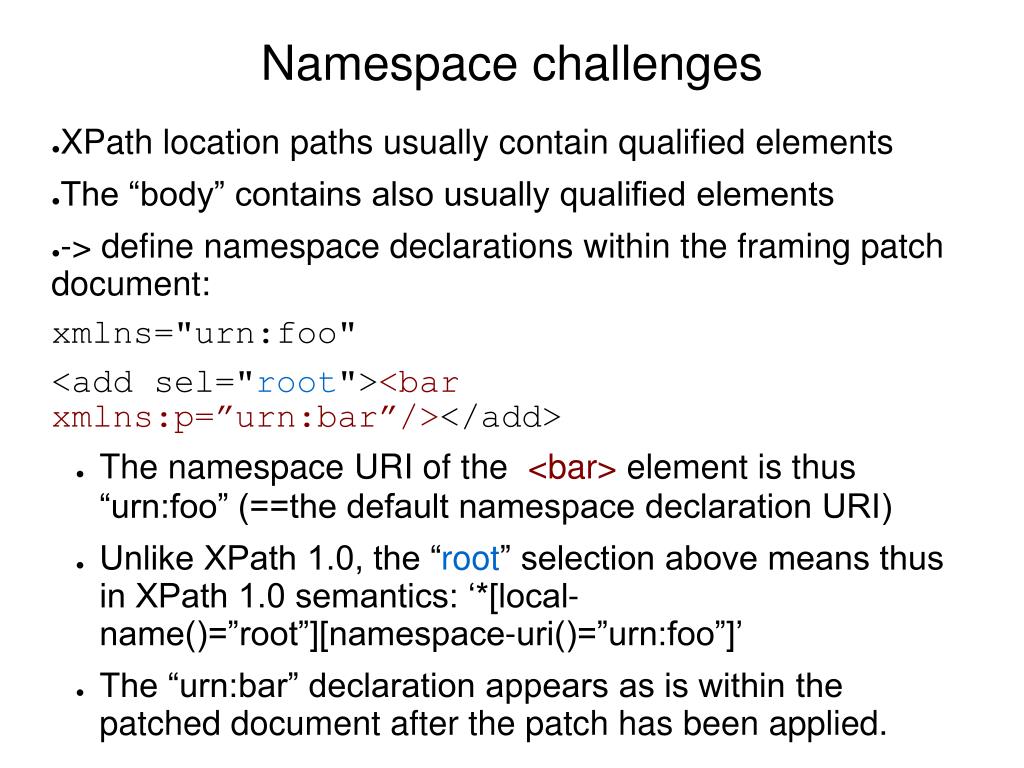 PPT xmlpatchops01 An XML Patch operations framework PowerPoint