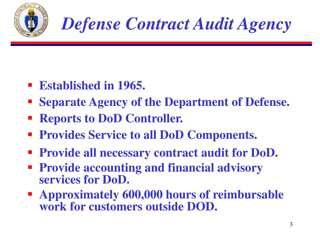 PPT Defense Contract Audit Agency PowerPoint Presentation, free