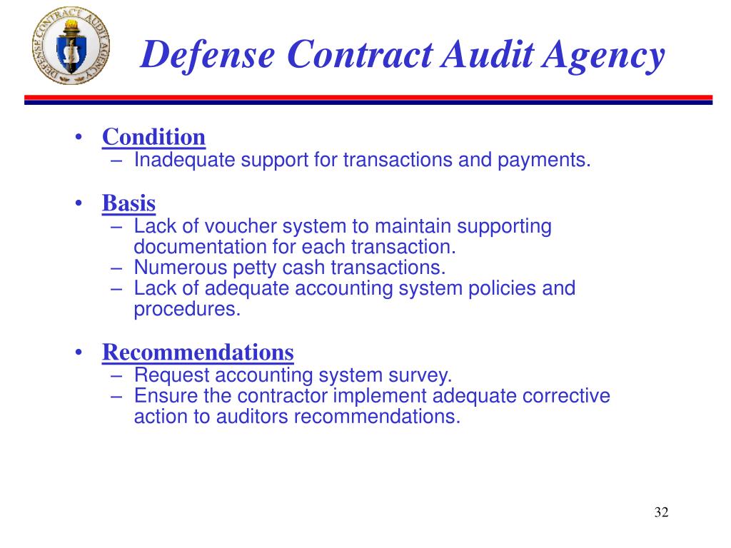 PPT Defense Contract Audit Agency PowerPoint Presentation, free