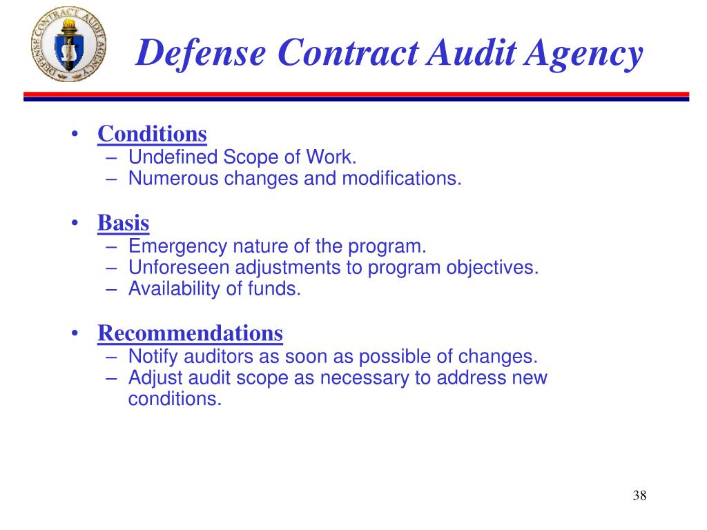 PPT Defense Contract Audit Agency PowerPoint Presentation, free