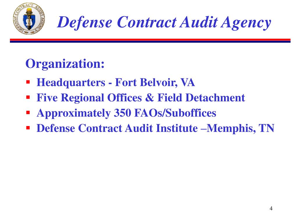 PPT Defense Contract Audit Agency PowerPoint Presentation, free