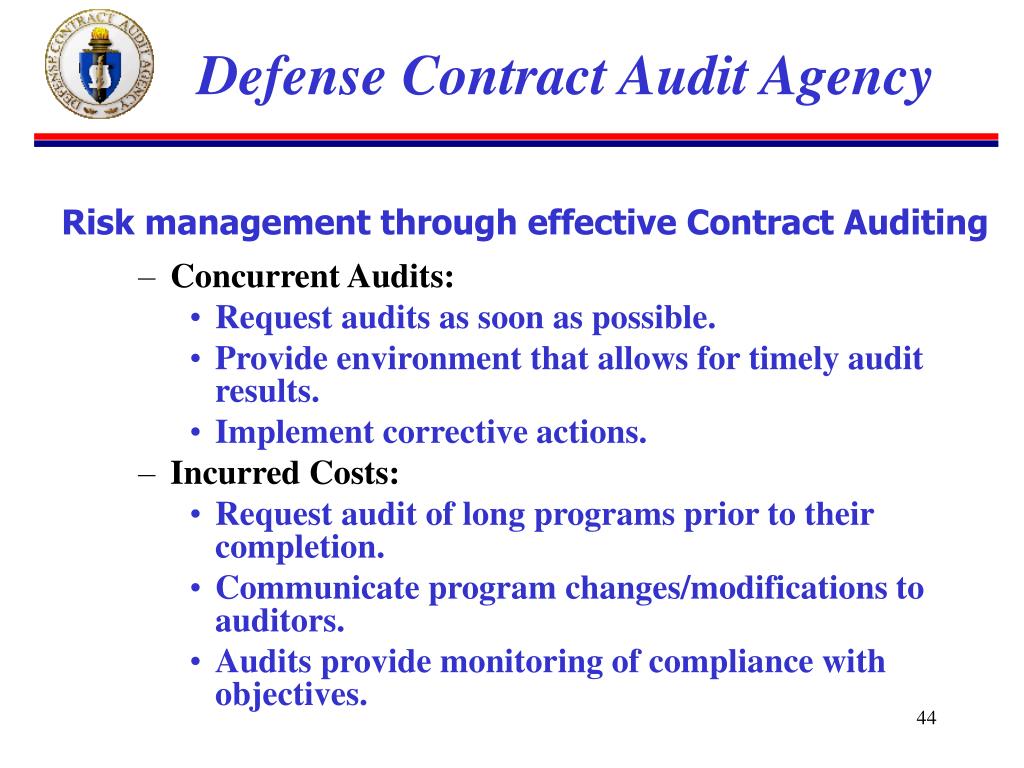 PPT Defense Contract Audit Agency PowerPoint Presentation, free