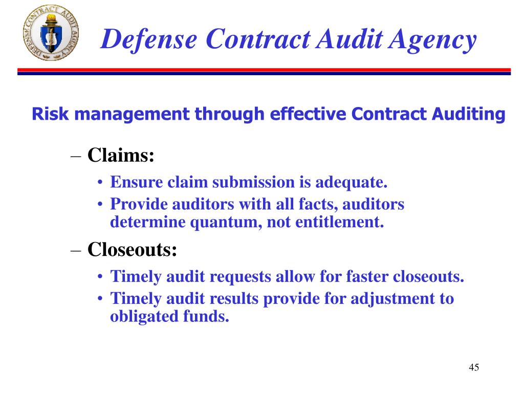 PPT Defense Contract Audit Agency PowerPoint Presentation, free