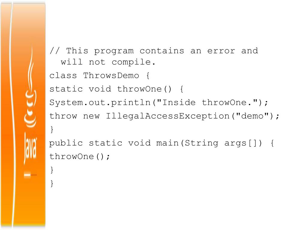 PPT Index Exception handling Exception In Java Exception Types