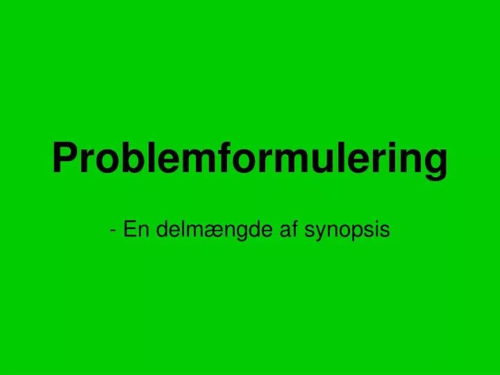 PPT Problemformulering PowerPoint Presentation, free download ID