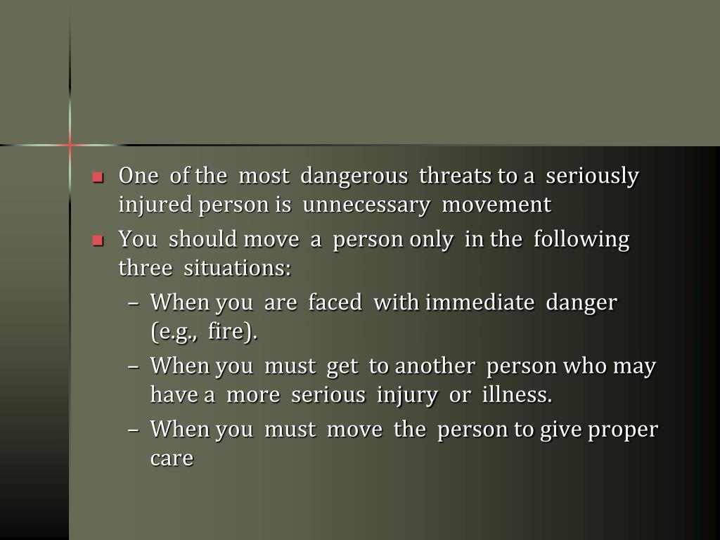 PPT Emergency and NonEmergency Moves PowerPoint Presentation, free