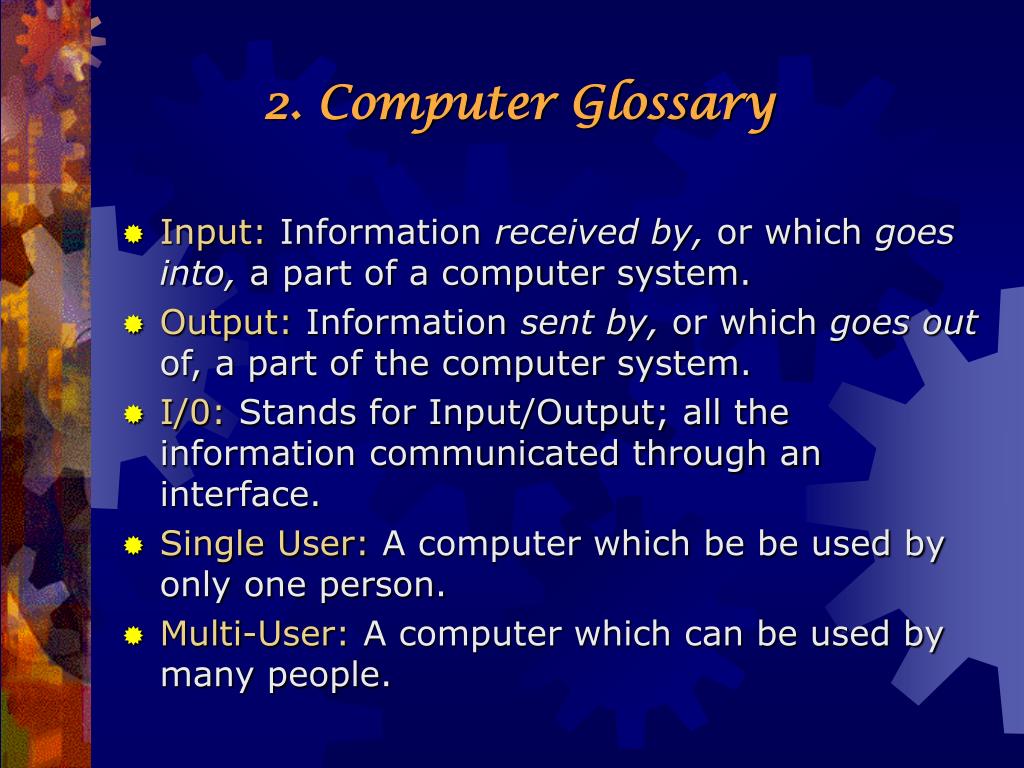 PPT 1. Computer Glossary PowerPoint Presentation, free download ID