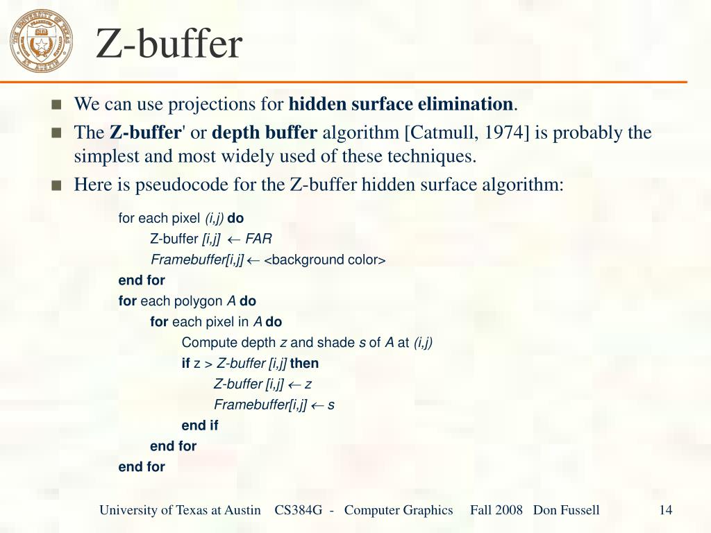 PPT Projections and Zbuffers PowerPoint Presentation, free download