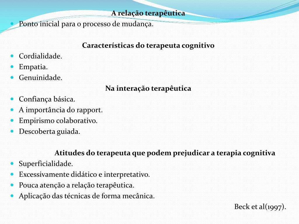 PPT Terapia Cognitivo Comportamental (TCC) PowerPoint Presentation
