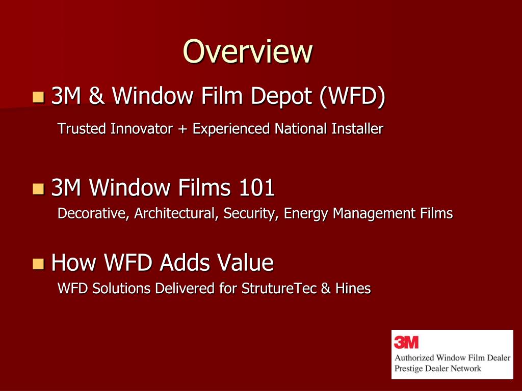 PPT Installed 3M Window Film Solutions for Commercial Buildings