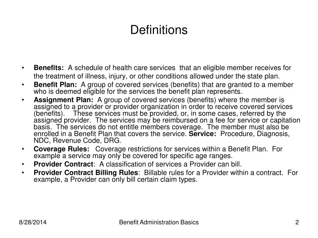 PPT Benefit Administration Basics PowerPoint Presentation, free