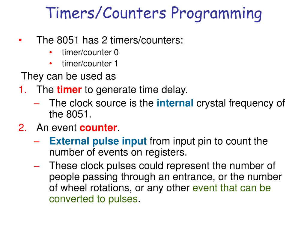 PPT Timer/Counter Programming PowerPoint Presentation, free download