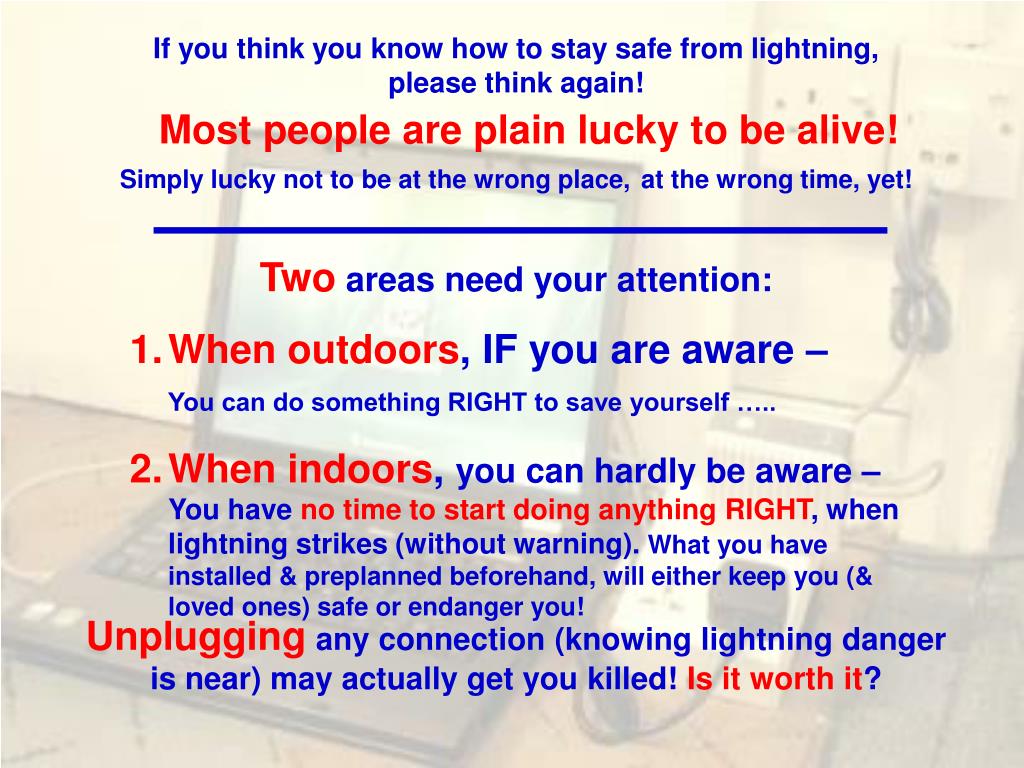 PPT If you think you know how to stay safe from lightning, please