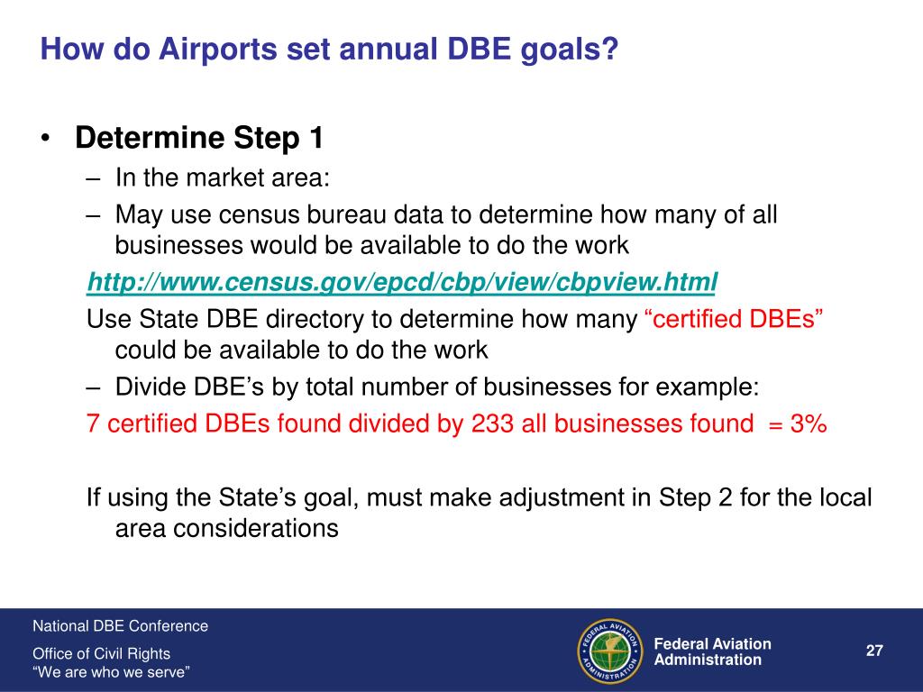 PPT 49 CFR Part 26 Goal Setting 2009 National DBE Conference