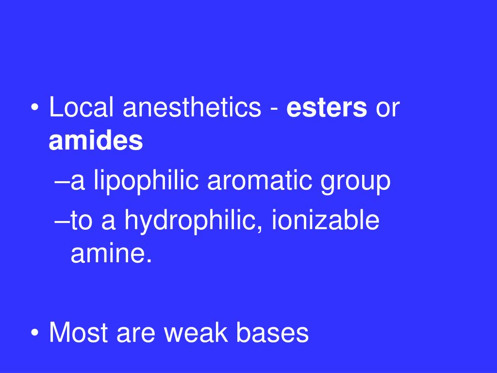 PPT Local anesthetics PowerPoint Presentation, free download ID3667730