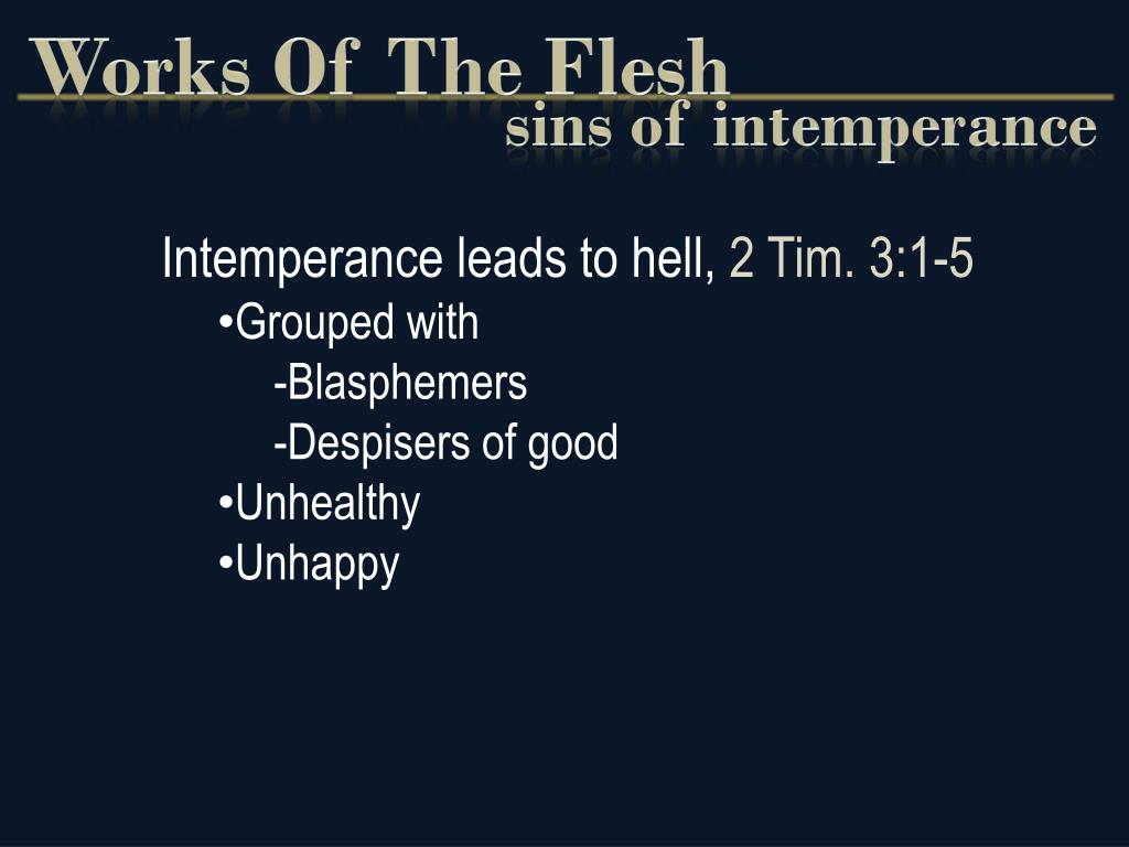 PPT Works Of The Flesh PowerPoint Presentation, free download ID