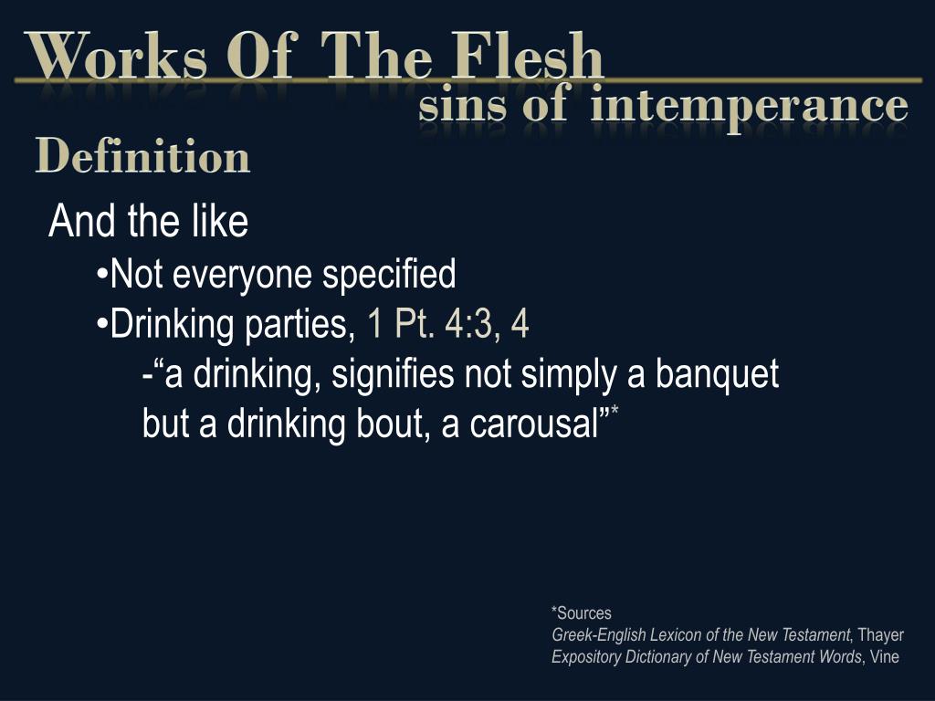 PPT Works Of The Flesh PowerPoint Presentation, free download ID