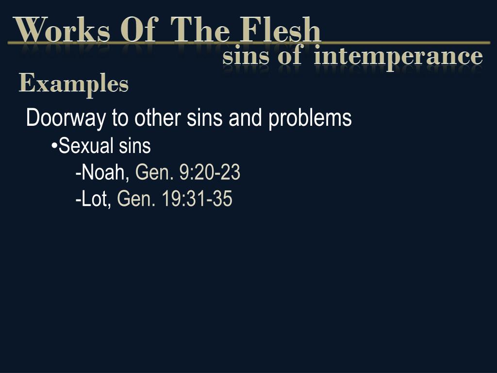 PPT Works Of The Flesh PowerPoint Presentation, free download ID