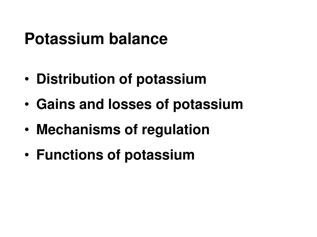 PPT Disorders of potassium balance PowerPoint Presentation, free download ID3675256