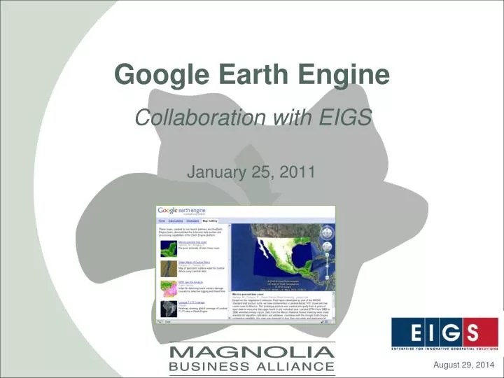 PPT Google Earth Engine PowerPoint Presentation, free download ID