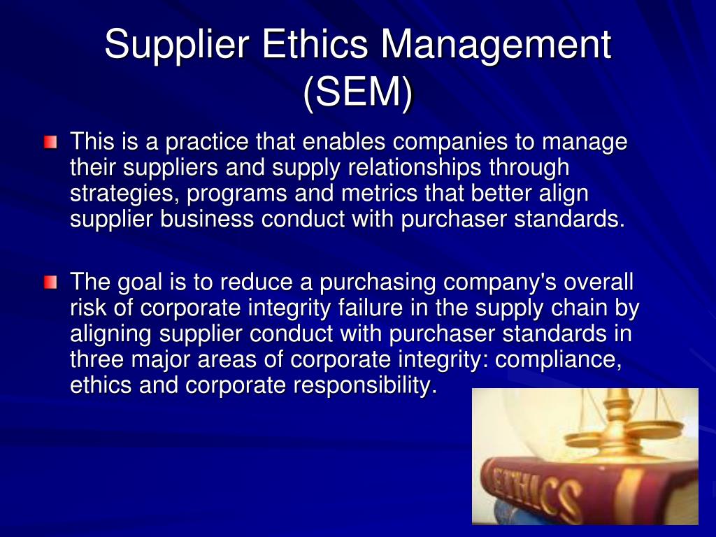 PPT Ethics in Supply Chain Management PowerPoint Presentation, free