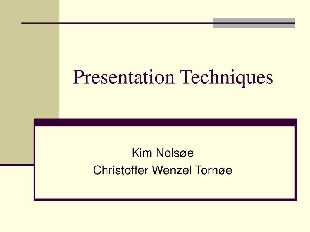 PPT Presentation Techniques PowerPoint Presentation, free download