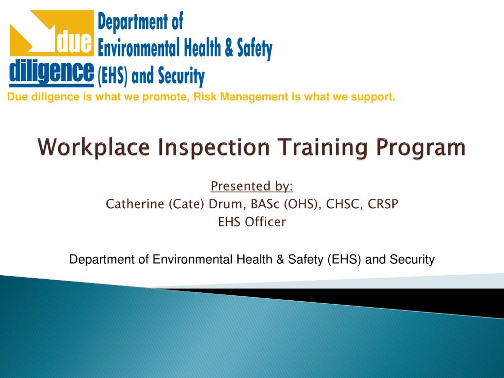 PPT Workplace Inspection Training Program PowerPoint Presentation