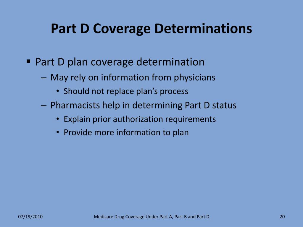 PPT Medicare Drug Coverage Under Part A, Part B and Part D PowerPoint