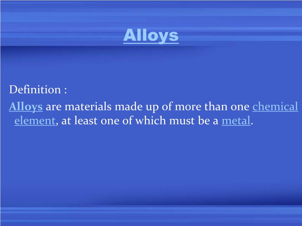 PPT METALS PowerPoint Presentation, free download ID3683035